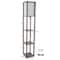 Hastings Home Floor Lamp Etagere Style with LED Light Bulb and 3 Tiers Storage Shelves (Brown) 543060AZK - alternate 2